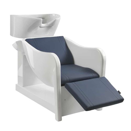 Bac à shampoing avec repose-pieds - CURVE MASSAGE - VEZZOSI - en simili cuir / 1 place