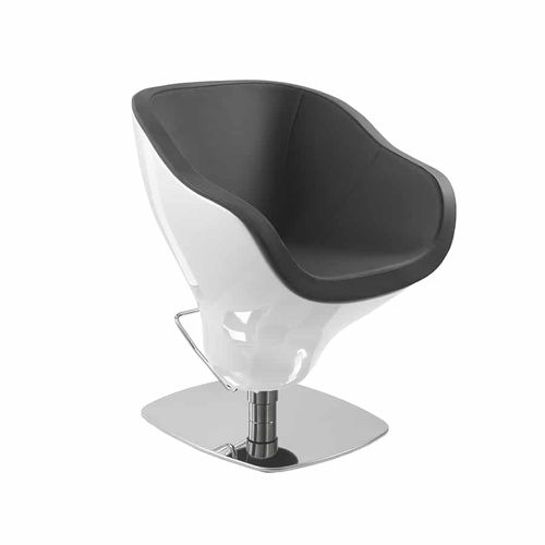 Fauteuil de coiffure contemporain - CURVE - VEZZOSI - en simili cuir / en fibre de verre / en acier poli