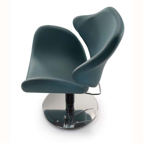 Fauteuil de coiffure design original - P05 – FLORA - VEZZOSI - en simili cuir / en acier poli / tapissé