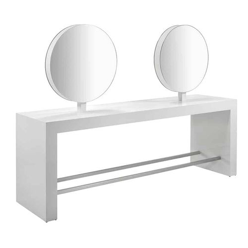 Coiffeuse contemporaine - POLARIS  - VEZZOSI - en acier / pour salon de coiffure / 2 places