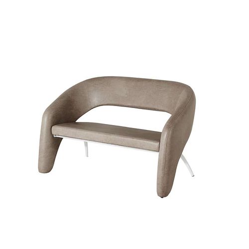 Banquette contemporaine - GINEVRA  - VEZZOSI - en cuir / avec piètement en métal / pour établissement public