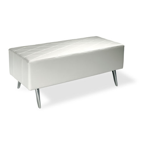 Banquette design - IL RETTANGOLO  - VEZZOSI - en cuir / en aluminium / avec piètement en métal