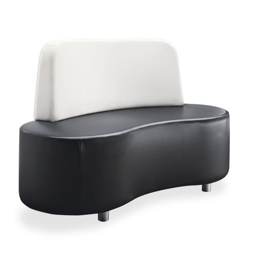Banquette contemporaine - FUSION  - VEZZOSI - en cuir / pour établissement public / avec dossier