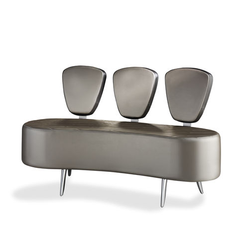 Banquette de style - STAR 3  - VEZZOSI - en cuir / en aluminium / en aluminium