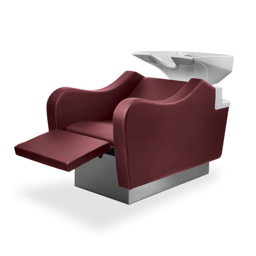 Bac à shampoing avec repose-pieds - HOP MASSAGE  - VEZZOSI - en simili cuir / 1 place
