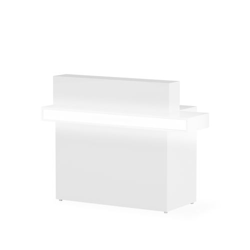 Banque d'accueil en bois - NATURAL  - VEZZOSI - en plastique / stratifiée / lumineuse