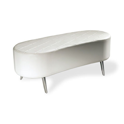 Banquette contemporaine - BACELLO - VEZZOSI - en cuir / en aluminium / avec piètement en métal
