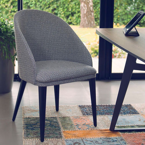 Fauteuil contemporain - AZEL - Perrouin Sièges - en tissu / en bois massif / bridge