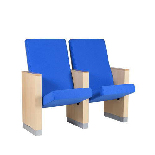 Fauteuil d'auditorium contemporain - NUS - Euro Seating International - en tissu / en mousse de polyuréthane / en bois massif