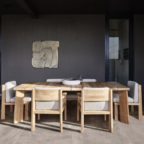 Table à manger contemporaine - TIMME - Piet Boon Collection - en teck / avec piètement en teck / rectangulaire