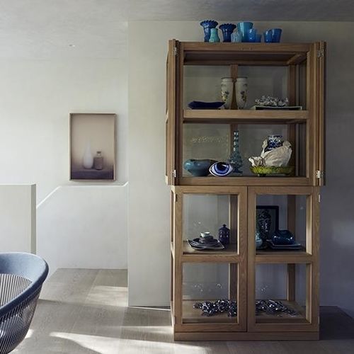 Vitrine contemporaine - TJERK - Piet Boon Collection - en verre / en chêne / en inox