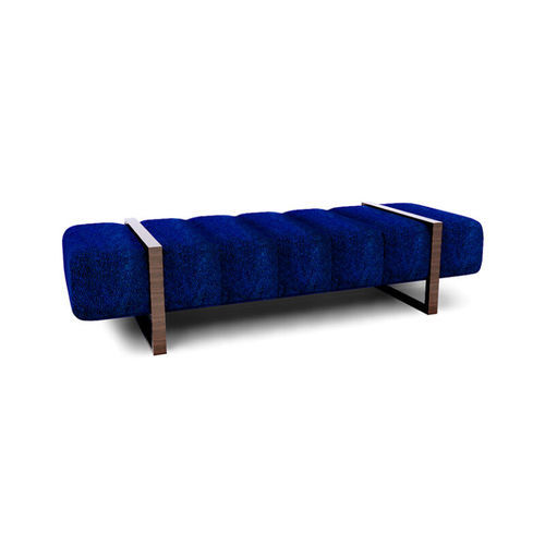 Banc contemporain - CY Indigo - Cliff Young - en bois / en tissu / en cuir