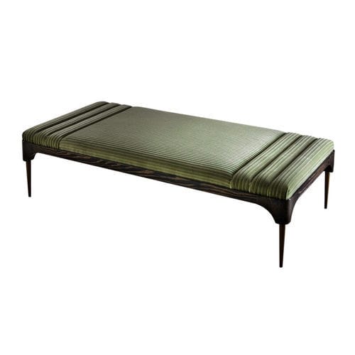 Banc contemporain - CY Milano - Cliff Young - en frêne / en velours / en métal