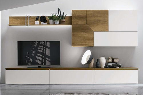 Meuble TV contemporain - Francesca - Cliff Young - sur mesure / en bois / blanc