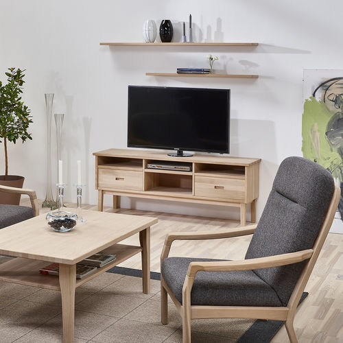 Meuble TV design scandinave - 4461 - dyrlund - lowboard / avec support pour lecteur DVD / avec tiroirs