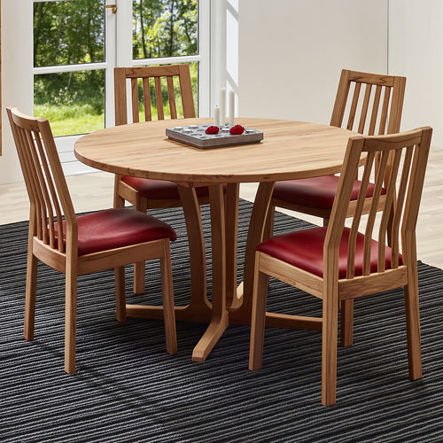 Table à manger design scandinave - 4275GK/0 - dyrlund - en hêtre / avec piètement en hêtre / ronde