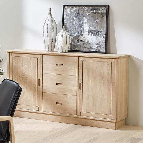 Buffet design scandinave - 4302S - dyrlund - en chêne / en noyer / en bois massif