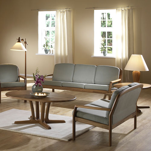 Canapé design scandinave - 1613 series - dyrlund - en tissu / en cuir / avec accoudoirs