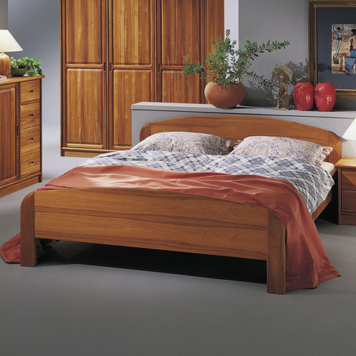 Lit design scandinave - 1335E - dyrlund - double / avec tête de lit / en teck