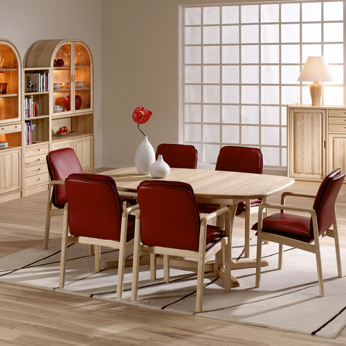 Table à manger design scandinave - 9243 - dyrlund - en bois / avec piètement en bois / rectangulaire
