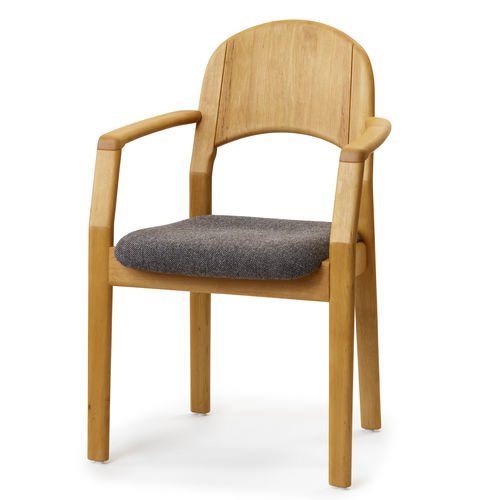 Chaise de salle à manger design scandinave - 1598A - dyrlund - d'intérieur / en cuir / avec piètement en bois