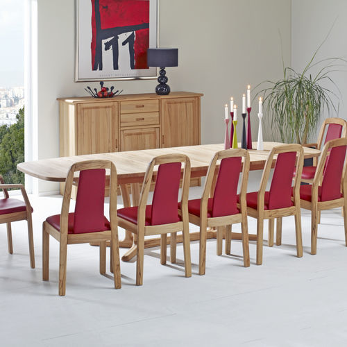 Table à manger design scandinave - 9243BK/2 - dyrlund - en hêtre / avec piètement en hêtre / rectangulaire