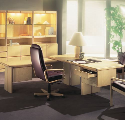 Bureau moderne - COMMODORE 8911A / 8912 / 8914 - dyrlund - de direction / sur pied / en frêne