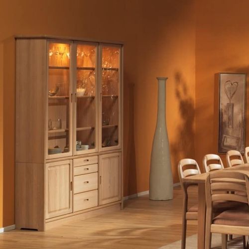 Vaisselier design scandinave - 1186M - dyrlund - en chêne / en verre