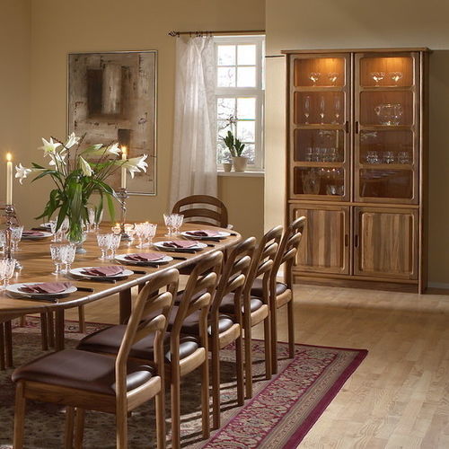 Vaisselier design scandinave - 1181M - dyrlund - en teck / en verre
