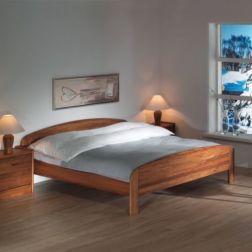 Lit design scandinave - 1335 - dyrlund - double / en bois