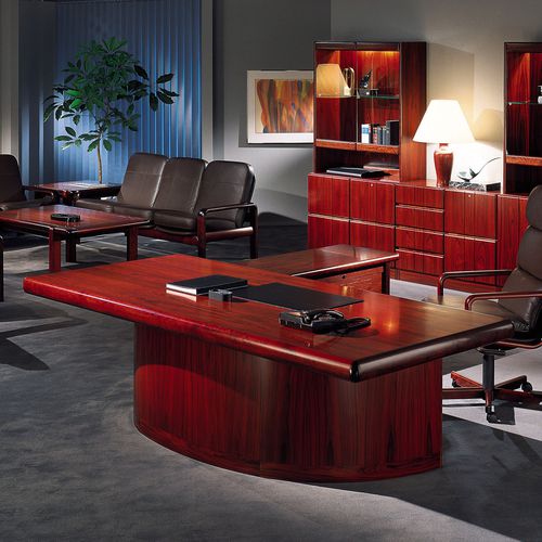 Bureau moderne - 8101B-1/8102 SUPER SKYLINE  - dyrlund - de direction / sur pied / en bois de rose