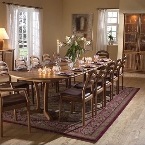 Table à manger design scandinave - 9275G/4 TEAK - dyrlund - en bois / avec piètement en bois / rectangulaire