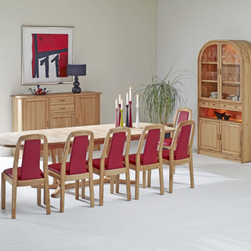Chaise contemporaine - 1589K - dyrlund - d'intérieur / en tissu / avec piètement en bois
