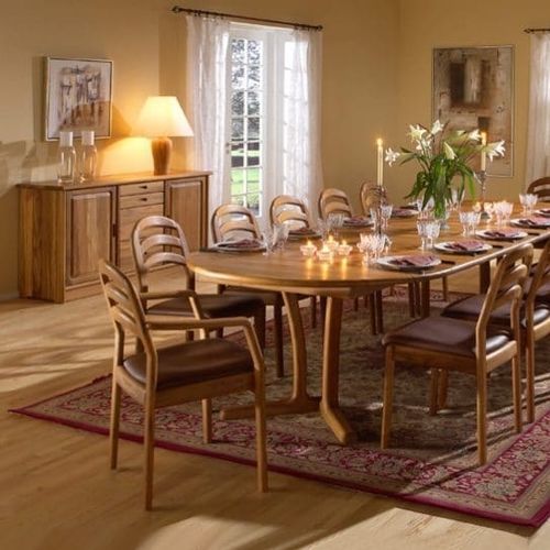 Buffet contemporain - 1103M - dyrlund - en bois massif / avec tiroirs / à portes battantes