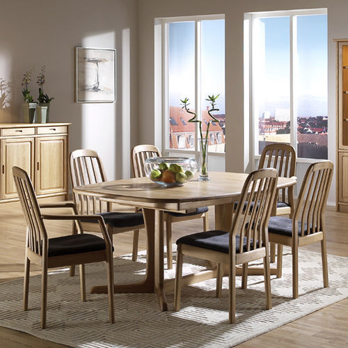 Table à manger design scandinave - 9244B/1 - dyrlund - en bois / avec piètement en bois / ovale