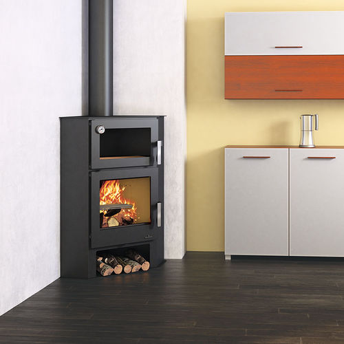 Poêle à bois - LERMA-H - Bronpi - 9 kW / au sol / d'angle