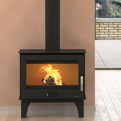 Poêle à bois - SENA PLUS - Bronpi - 12 kW / au sol / contemporain