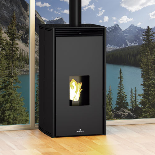 Poêle à granulés - FREE 11 - Bronpi - 5 kW - 10 kW / au sol / contemporain