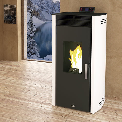 Poêle chaudière à granulés - NOA HYDRO - Bronpi - 10 kW - 20 kW / au sol / contemporain