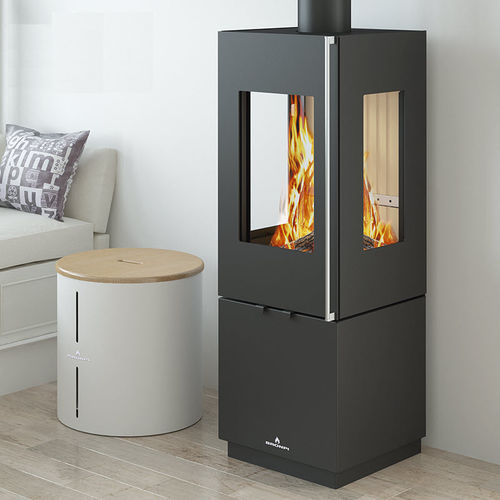 Poêle à bois - BOMBAY 3C - Bronpi - 5 kW - 10 kW / à poser / à 3 faces
