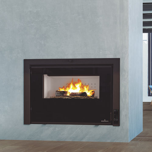 Insert de cheminée à bois - INSERT-HYBRID - Bronpi - à granulés / en acier / en fonte