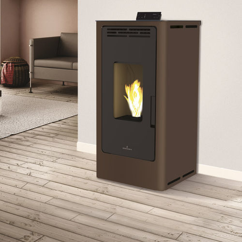 Poêle à granulés - KIRA - Bronpi - 5 kW - 10 kW / 0 - 5 kW / au sol