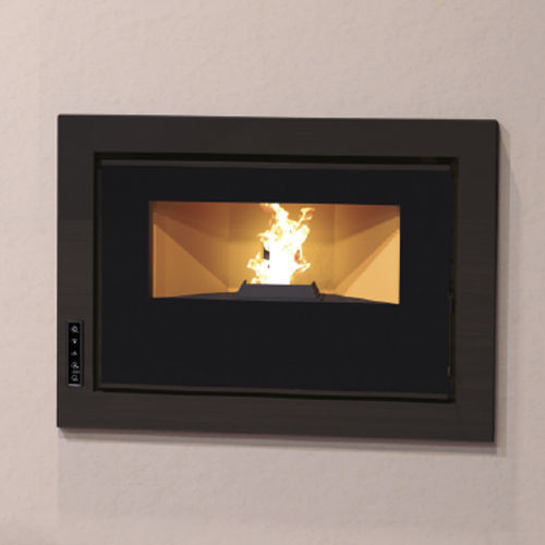 Insert de cheminée à granulés - BRUNO-SLIM - Bronpi - en acier / à convection forcée / contemporain