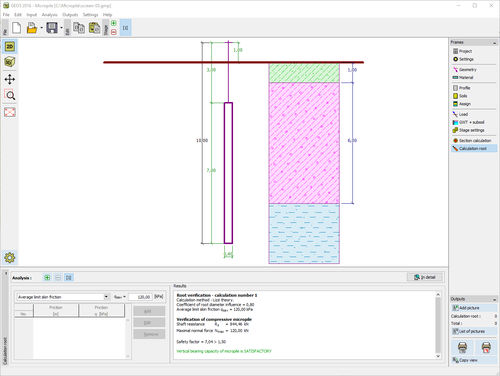 Logiciel de calcul de structures - MICROPILE - FINE - d'analyse / pour structure en acier