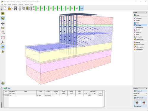 Logiciel de conception - SHEETING CHECK - FINE - de modélisation / de calcul géotechnique / de calcul pour murs de soutènement