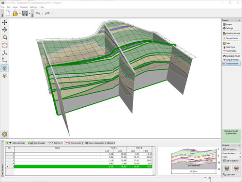 Logiciel CAO - STRATIGRAPHY - FINE - de gestion de chantier / de calcul géotechnique / pour structures en béton