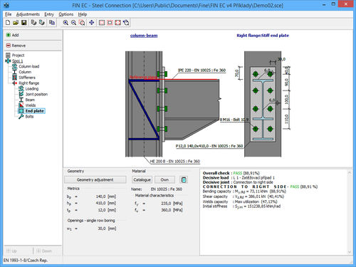 Logiciel de conception - CONNECTION - FINE - d'analyse structurelle / pour structure en acier / 2D