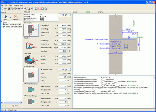 Logiciel d'analyse structurelle - CORBEL - FINE - pour structures en béton / pour structure en acier / 2D