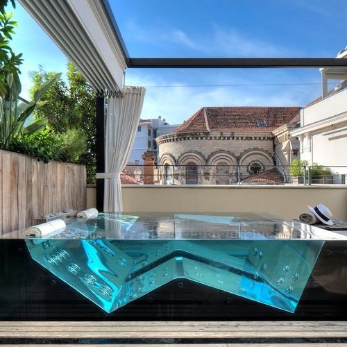 Spa hors-sol - Steel And Style - carré / 2 places / en inox