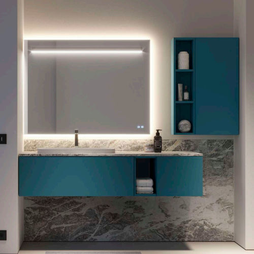 Meuble vasque suspendu - DOGMA4 - IDEAGROUP - en bois / contemporain / sans porte